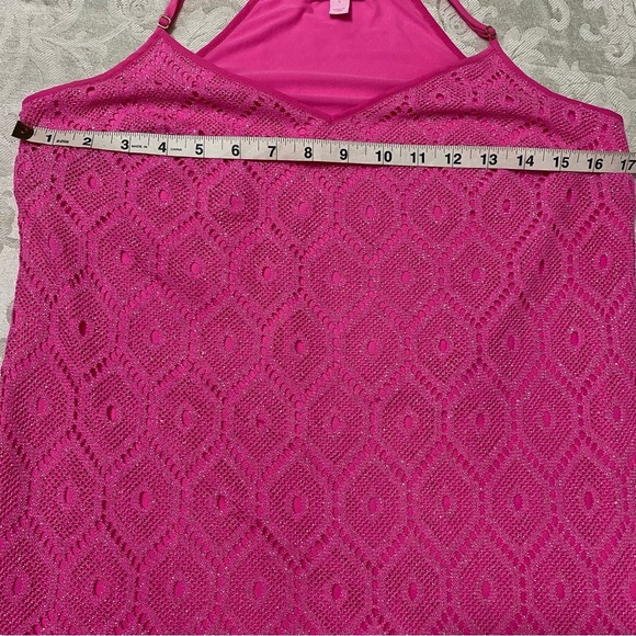 - Lilly Pulitzer Pop Pink sparkly dust dress size S - Picture 6 of 10